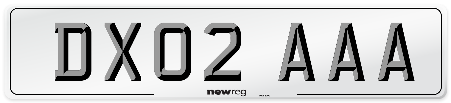 DX02 AAA Number Plate from New Reg
